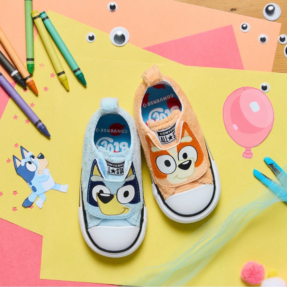 Converse Chuck Taylor All Star Easy On Bluey and Bingo Blue Orange size 4 NEW
